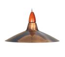 Suspension Cone Dôme Bois Métal Laiton Vieilli 80 Cm..