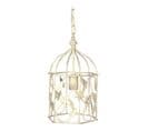 Suspension Lanterne Cage Métal Blanc Or 68 Cm..