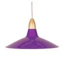 Suspension Cone Dôme Bois Métal Violet 80 Cm..