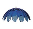 Suspension Points Verre Transparent Bleu 80 Cm..