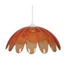 Suspension Points Verre Transparent Orange 80 Cm..