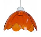 Suspension Dôme Verre  Orange 78 Cm..