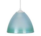 Suspension Cloche Verre Satiné Vert 70 Cm..