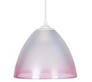 Suspension Cloche Verre Satiné Rose 70 Cm..