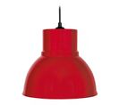 Suspension Grand Cloche Métal Rouge 80 Cm..