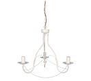 Lustre Flame 3 Bras Métal Ivoire Or 90cm..