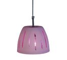 Suspension Cloche Verre  Violet 80 Cm.