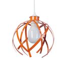 Suspension Géométrique, Métal  Orange 80 Cm.