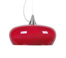 Suspension Cone  Aluminium Bol Verre Rouge  80 Cm.