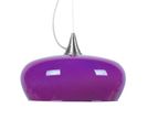 Suspension Cone  Aluminium Bol Verre Violet  80 Cm.