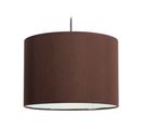 Suspension Cylindre Tissu  Marron 78 Cm.