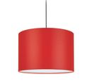 Suspension Cylindre Tissu  Rouge 78 Cm.