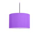 Suspension Cylindre Tissu  Violet 78 Cm.