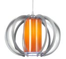 Suspension Globe Métal  Aluminium,orange 90 Cm.