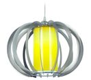 Suspension Globe Métal  Aluminium,jaune 90 Cm.