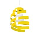 Suspension Spirale Métal  Jaune 85 Cm.