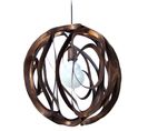 Suspension Globe Métal  Marron,or 107 Cm.