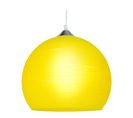 Suspension Globe Verre  Aluminium,jaune  84 Cm.