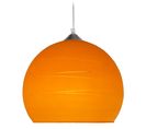 Suspension Globe Verre  Aluminium,orange  84 Cm.