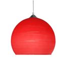 Suspension Globe Verre  Aluminium,rouge 84 Cm.