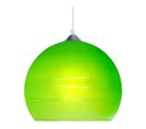 Suspension Globe Verre  Aluminium,vert  84 Cm.