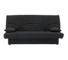 Banquette Clic Clac 3 Places Tissu Noir L 190 X P 92 Cm Dream Style Contemporain