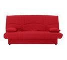 Banquette Clic Clac 3 Places Tissu Rouge Style Contemporain L 190 X P 92 Cm Dream