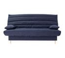 Clic-clac 3 Places Liv 20 - Tissu Soro Bleu Foncé - 125 X 90 Cm - Avec Coussins - L193xp95xh93 Cm