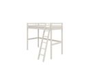 Lit Mezzanine Enfant - 90 X 190 Cm - Pin Massif Blanchi - Sommier Inclus - Erika