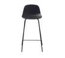 Hel - Lot De 2 Chaises De Bar En Plastique Et Métal H67,5cm - Couleur - Noir