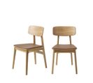 Lot De 2 Chaises En Bois Et Simili