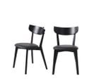 Aude - Lot De 2 Chaises En Bois Et Simili - Couleur - Noir