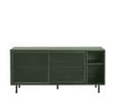 Kiso - Buffet 2 Portes, 2 Niches En Métal L160cm - Couleur - Vert Olive