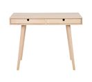 Bureau En Bois Avec Deux Tiroirs Et Pieds Inclinés - Centior