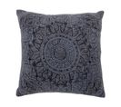 Coussin En Coton Bleu Adin