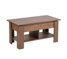 Table Basse Avec Plateau Relevable Effet Bois Et Marron 110*50