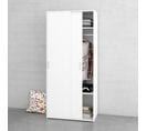 Armoire 2 portes coulissantes L. 78 cm SPACE blanc