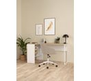 Bureau d'angle ALKOR 2 Imitation chêne clair et blanc