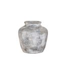 Santo - Vase En Terre Cuite à Effet Vieilli H30cm - Couleur - Gris