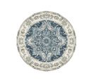 Havana V - Tapis Rond En Chenille - Couleur - Bleu, Dimensions - Ø200 Cm