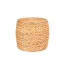 Delia - Table D'appoint Avec Rangement En Jacinthe D'eau Ø43cm - Couleur - Naturel