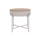 Table En Bois Et Métal 40cm - Couleur Beige