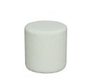 Ejby - Pouf Rond En Tissu Bouclette Ø34cm - Couleur - Blanc