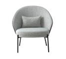 Canelas - Fauteuil En Tissu Et Métal - Couleur - Gris Clair