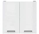 Meuble Haut 60 Cm 2 Portes - Blanc Brillant - Junona