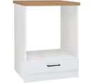 Junona Meuble Bas Four 60 Cm Plan De Travail Blanc Brillant