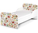 Moderne Lit D'enfant Toddler En Bois Avec Un Matelas