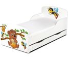 Moderne Lit D'enfant Toddler En Bois Avec Un Matelas Et Un Tiroir Teddy