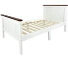 Lit Blanc Sans Un Matelas Paris Walnut 70/140