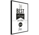 Affiche Murale Encadrée "the Best Things " 20 X 30 Cm Noir